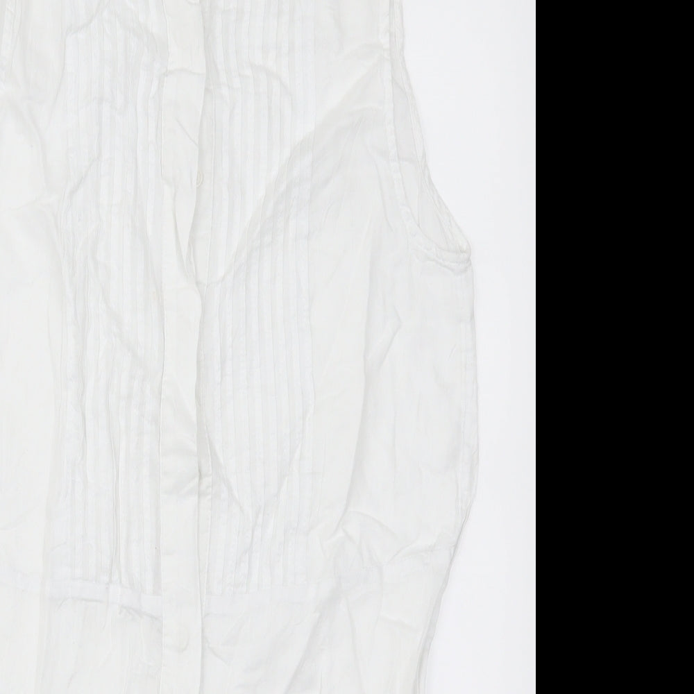 Womens UK Size 6 H&M White Basic Button-Up
