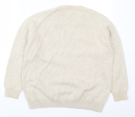 Joie De Vivre Womens Beige   Pullover Jumper Size L