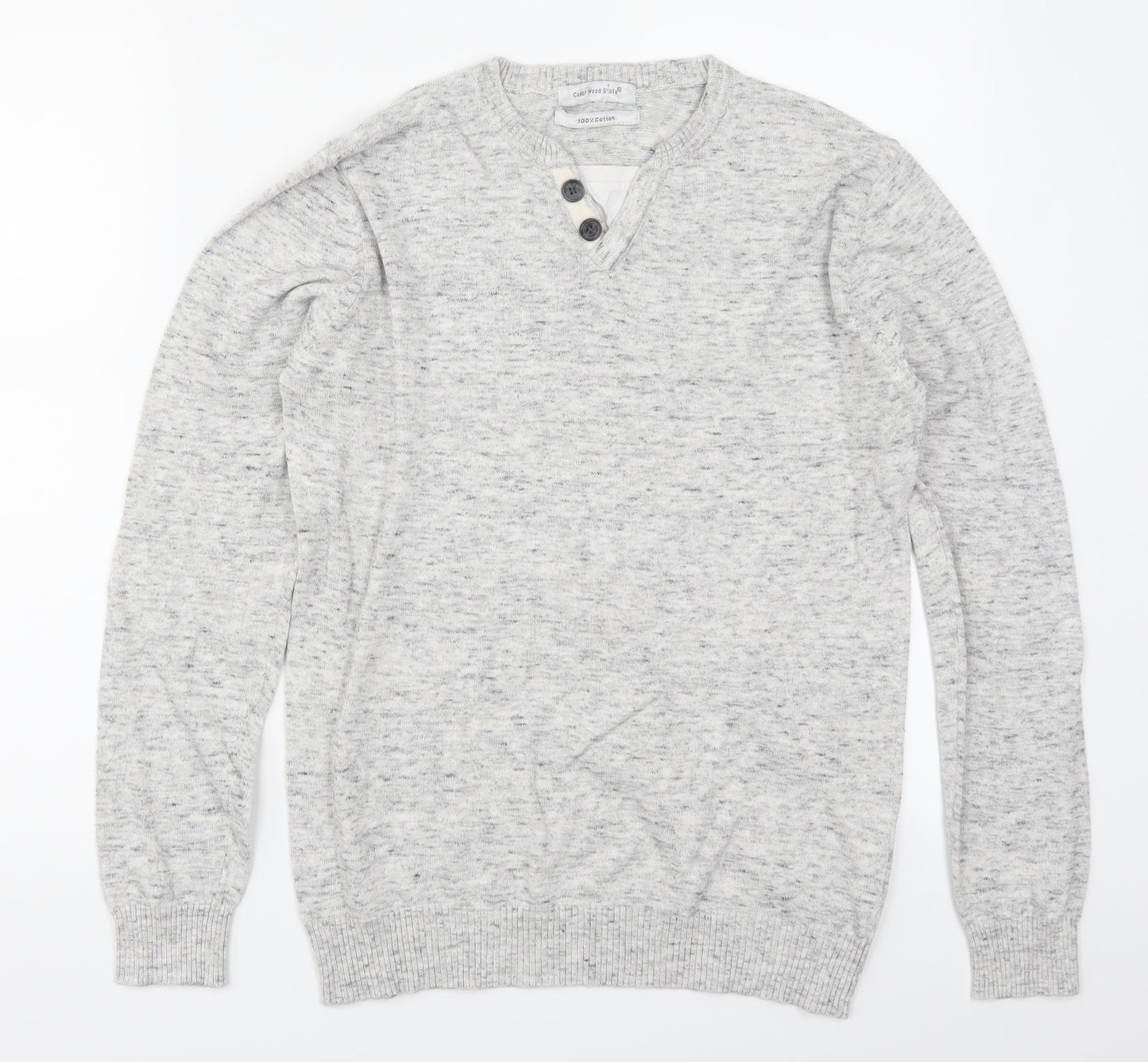 Cedar Wood State Mens Grey  Knit Pullover Jumper Size S