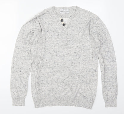 Cedar Wood State Mens Grey  Knit Pullover Jumper Size S
