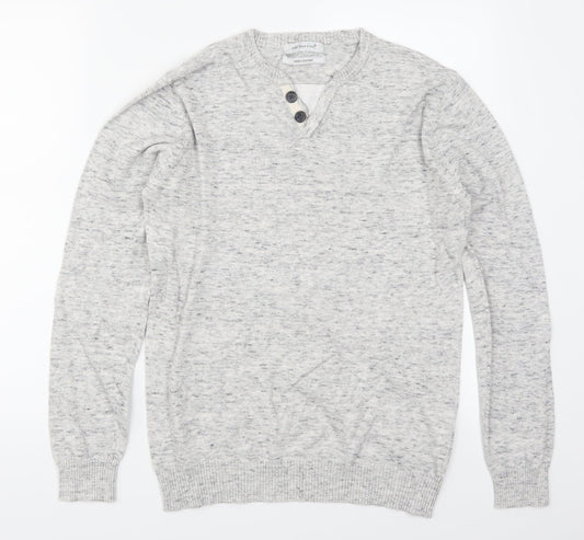 Cedar Wood State Mens Grey  Knit Pullover Jumper Size S