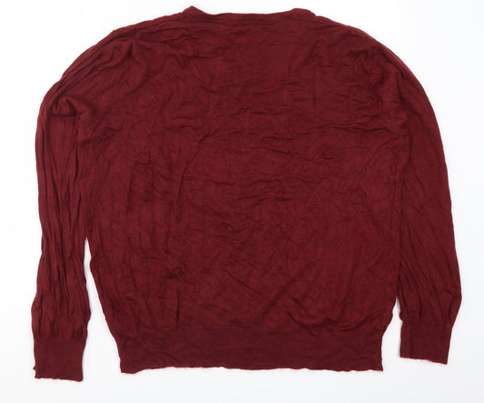 TU Mens Red   Pullover Jumper Size L