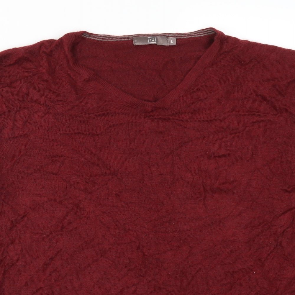 TU Mens Red   Pullover Jumper Size L