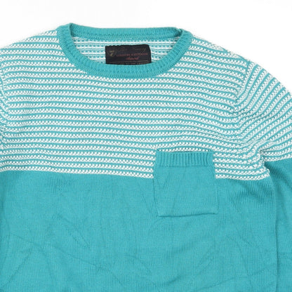 Red Herring Mens Blue Striped  Pullover Jumper Size S