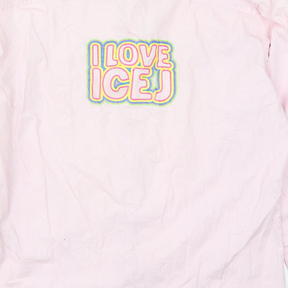 Mens UK Size 2XL Ice J Pink  Button-Up Long Sleeve Casual Shirt