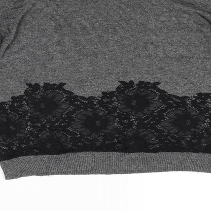 Topshop Womens Grey   Pullover Jumper Size 8