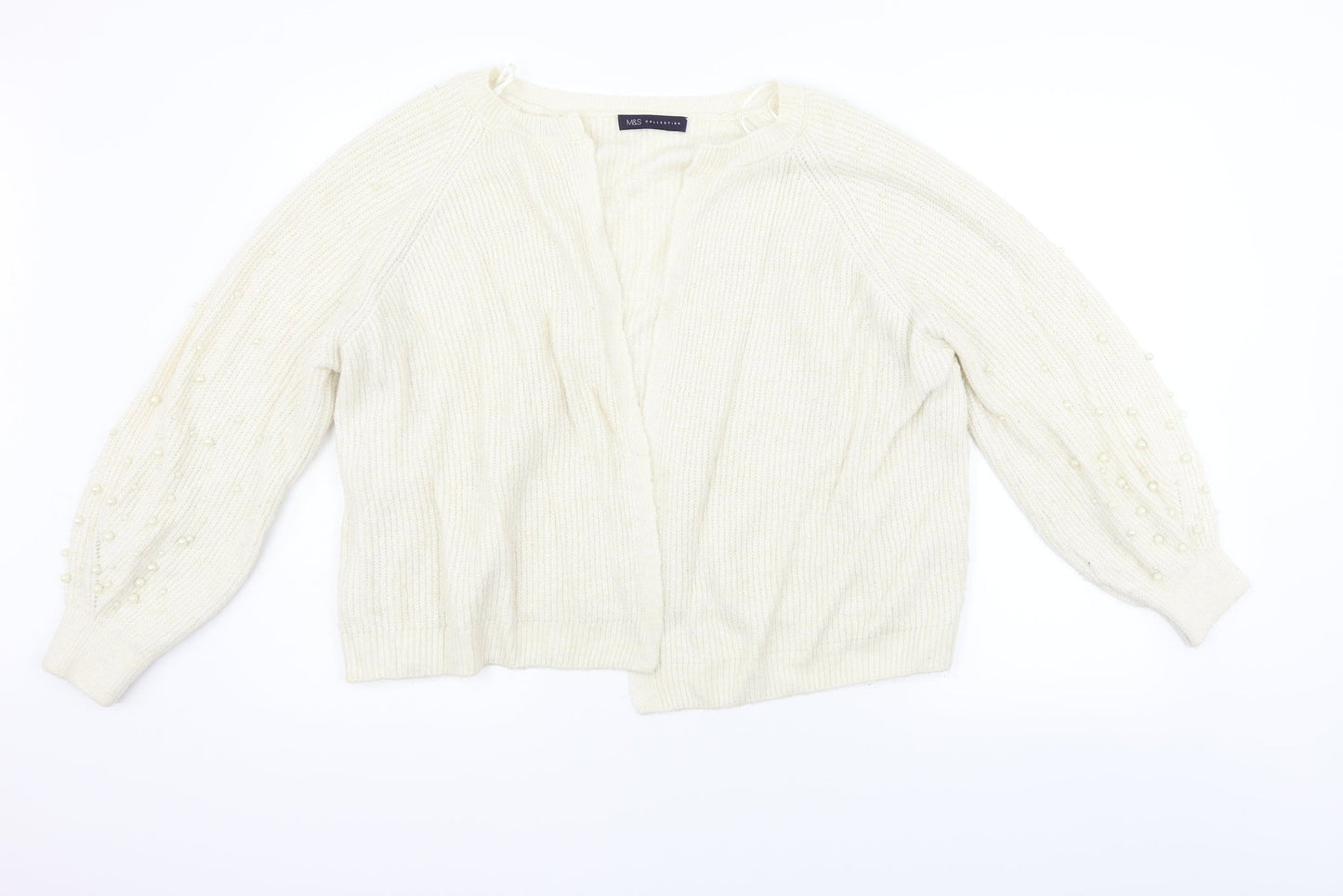 Marks and Spencer Womens Beige   Cardigan Jumper Size XL