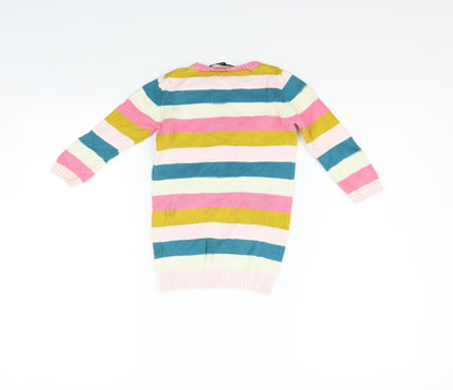 George Girls Multicoloured Striped  Pullover Jumper Size 2 Years