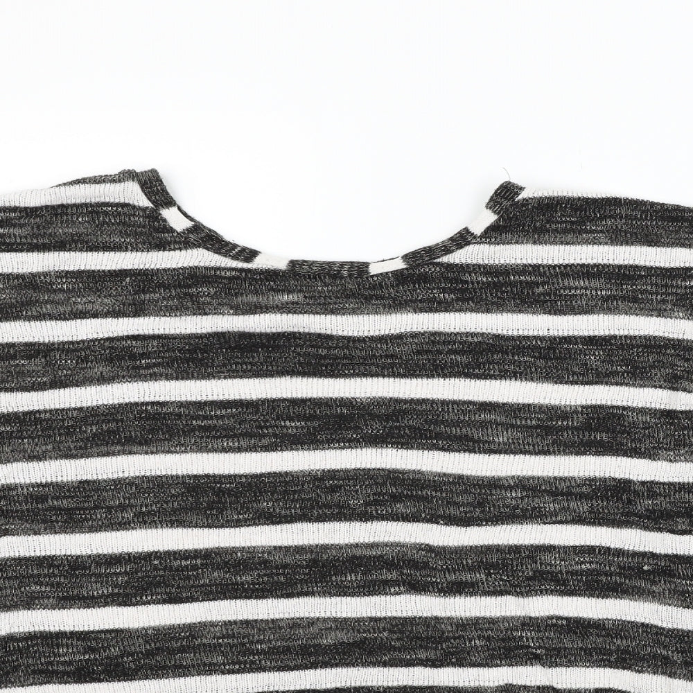 Miss Selfridge Womens Green Striped  Pullover Jumper Size 10