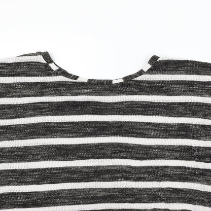 Miss Selfridge Womens Green Striped  Pullover Jumper Size 10
