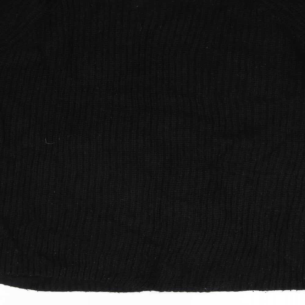 Suzy Shier Womens Black Houndstooth  Henley Jumper Size XL