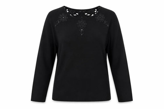 Stephen Y Womens Black   Pullover Jumper Size M