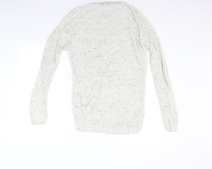 Boohoo Mens Beige Houndstooth  Pullover Jumper Size L