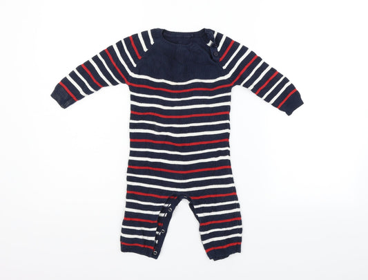 TU Boys Blue Geometric  Babygrow One-Piece Size 6-9 Months