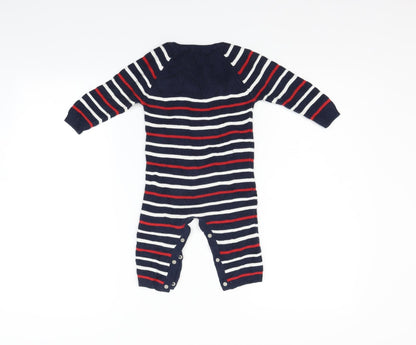 TU Boys Blue Geometric  Babygrow One-Piece Size 6-9 Months