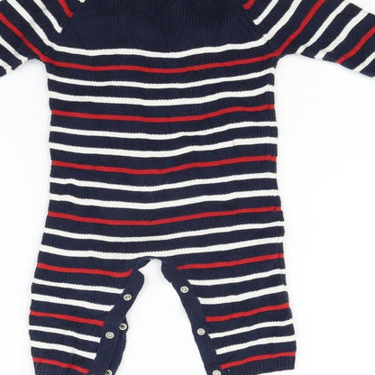 TU Boys Blue Geometric  Babygrow One-Piece Size 6-9 Months