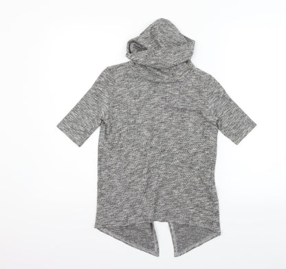 Miss Selfridge Womens Grey   Henley Jumper Size 4