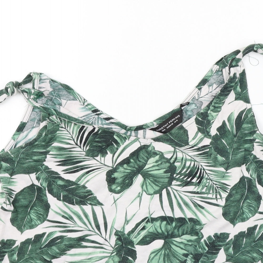 Womens UK Size 10 Dorothy Perkins Green Basic Blouse