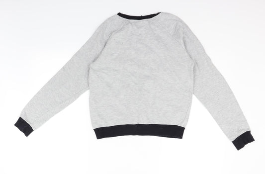 Topshop Womens Grey Houndstooth  Pullover Jumper Size 8