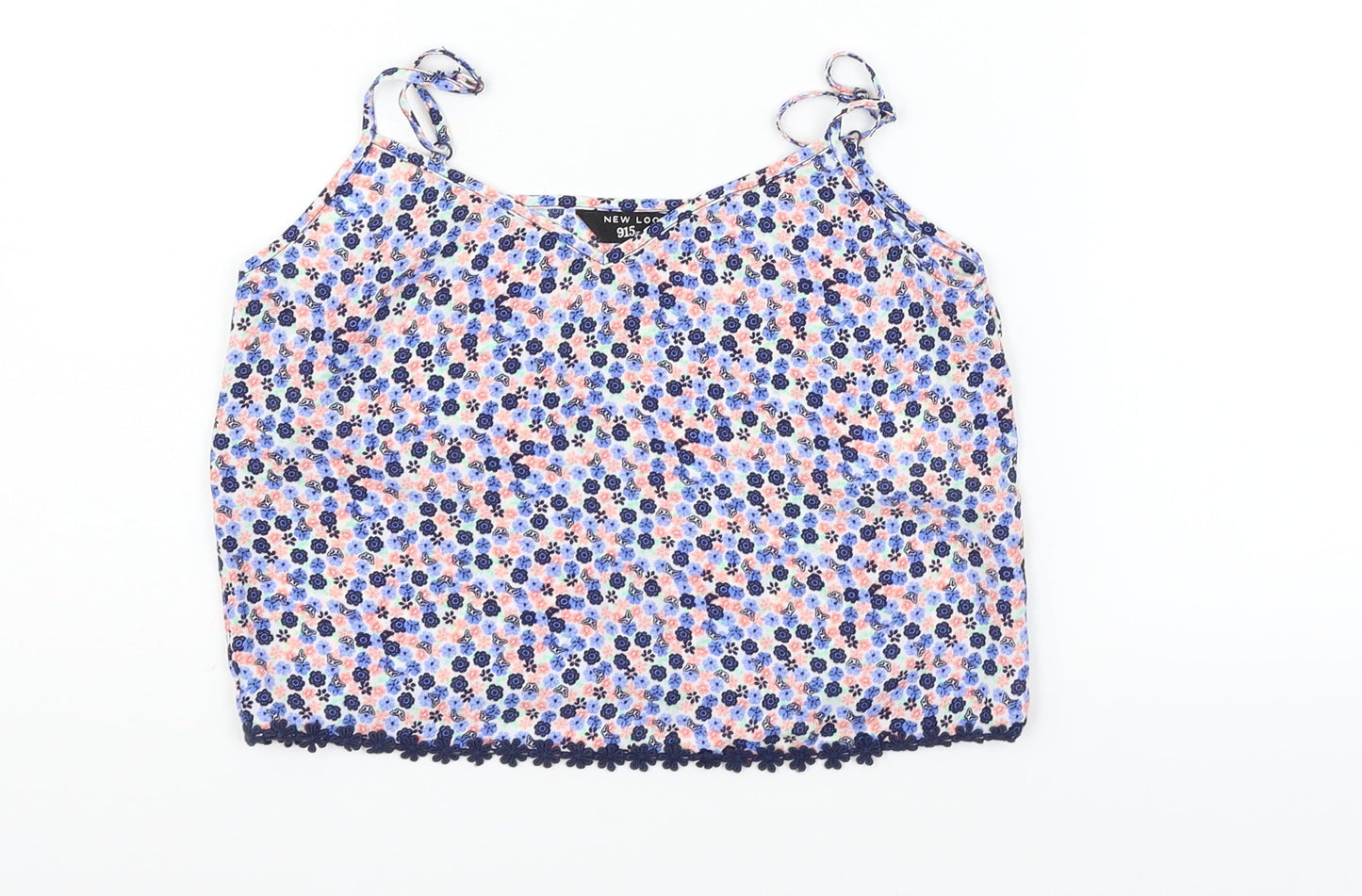 New Look Girls Blue Floral   Tank Size 10 Years