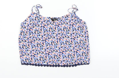 New Look Girls Blue Floral   Tank Size 10 Years