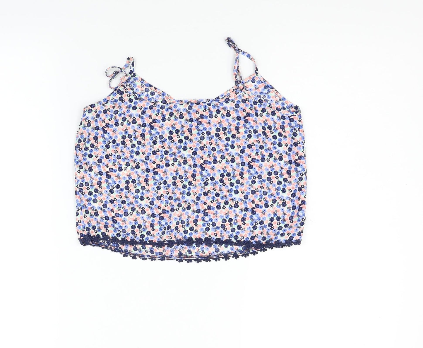 New Look Girls Blue Floral   Tank Size 10 Years