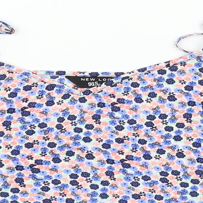 New Look Girls Blue Floral   Tank Size 10 Years