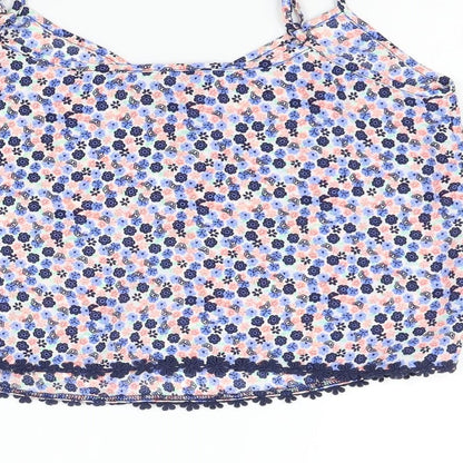 New Look Girls Blue Floral   Tank Size 10 Years