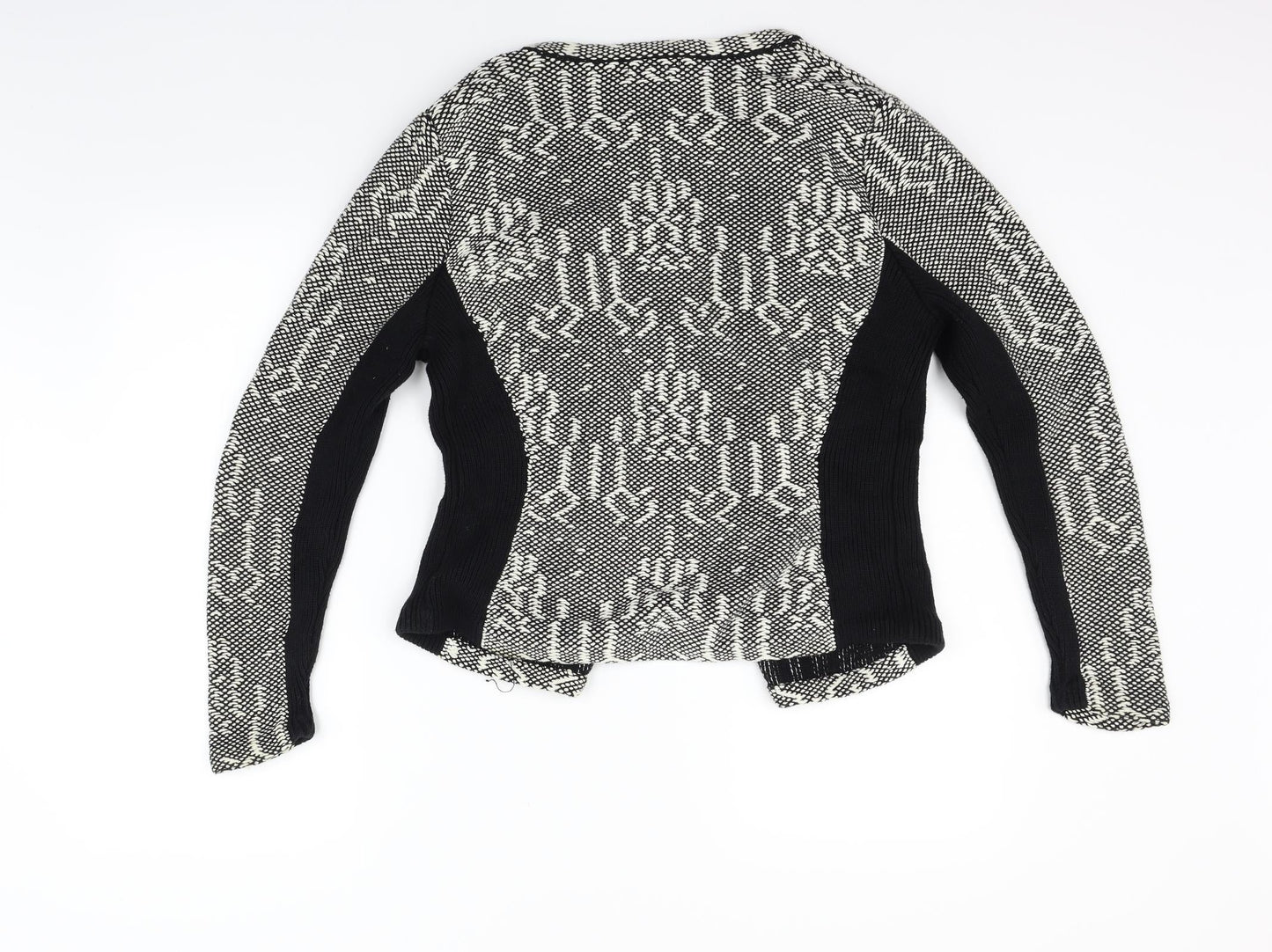H&M Womens Grey Geometric  Cardigan Jumper Size M