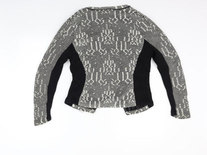 H&M Womens Grey Geometric  Cardigan Jumper Size M