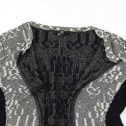 H&M Womens Grey Geometric  Cardigan Jumper Size M