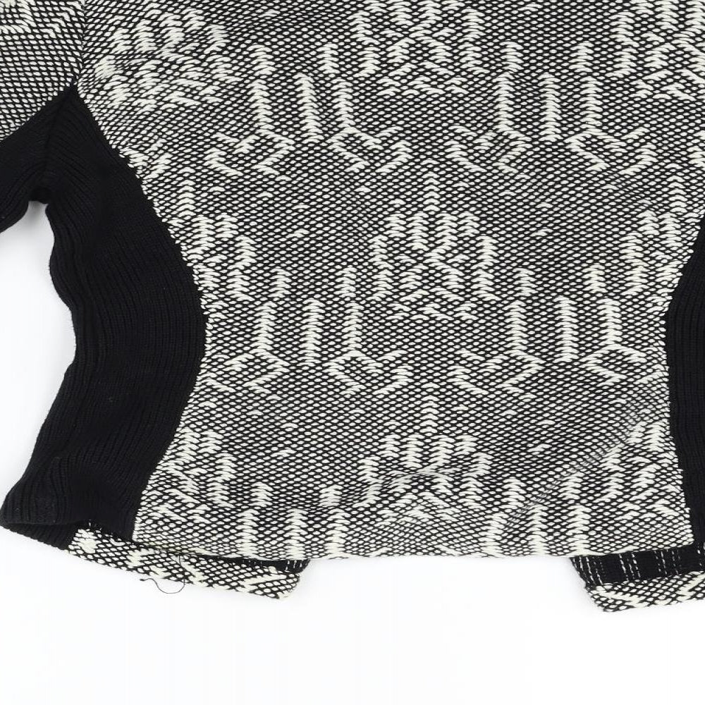 H&M Womens Grey Geometric  Cardigan Jumper Size M