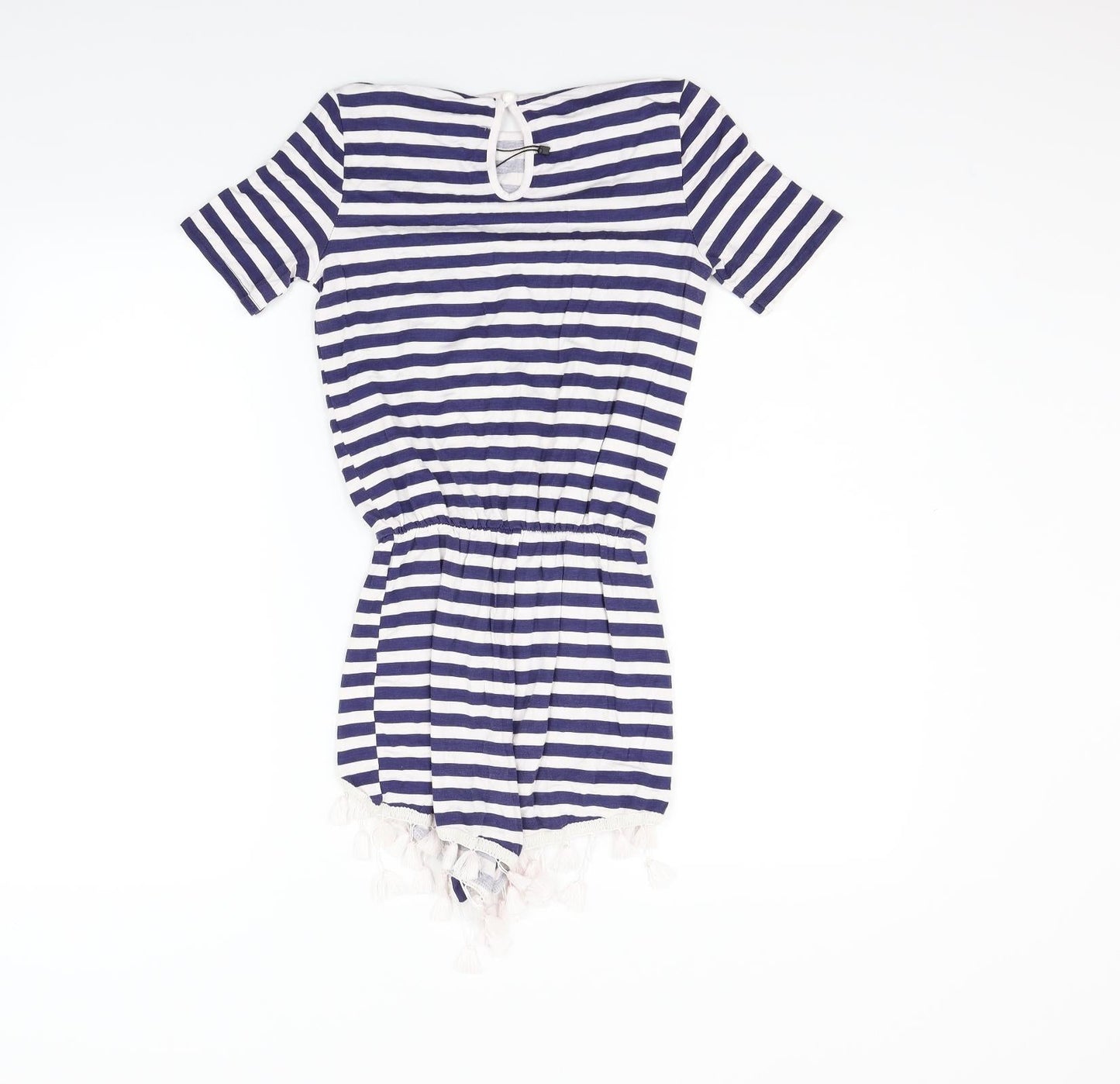 prety litle thing Womens Blue Striped  Jumpsuit One-Piece Size 4 L11 in