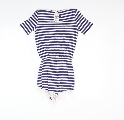 prety litle thing Womens Blue Striped  Jumpsuit One-Piece Size 4 L11 in