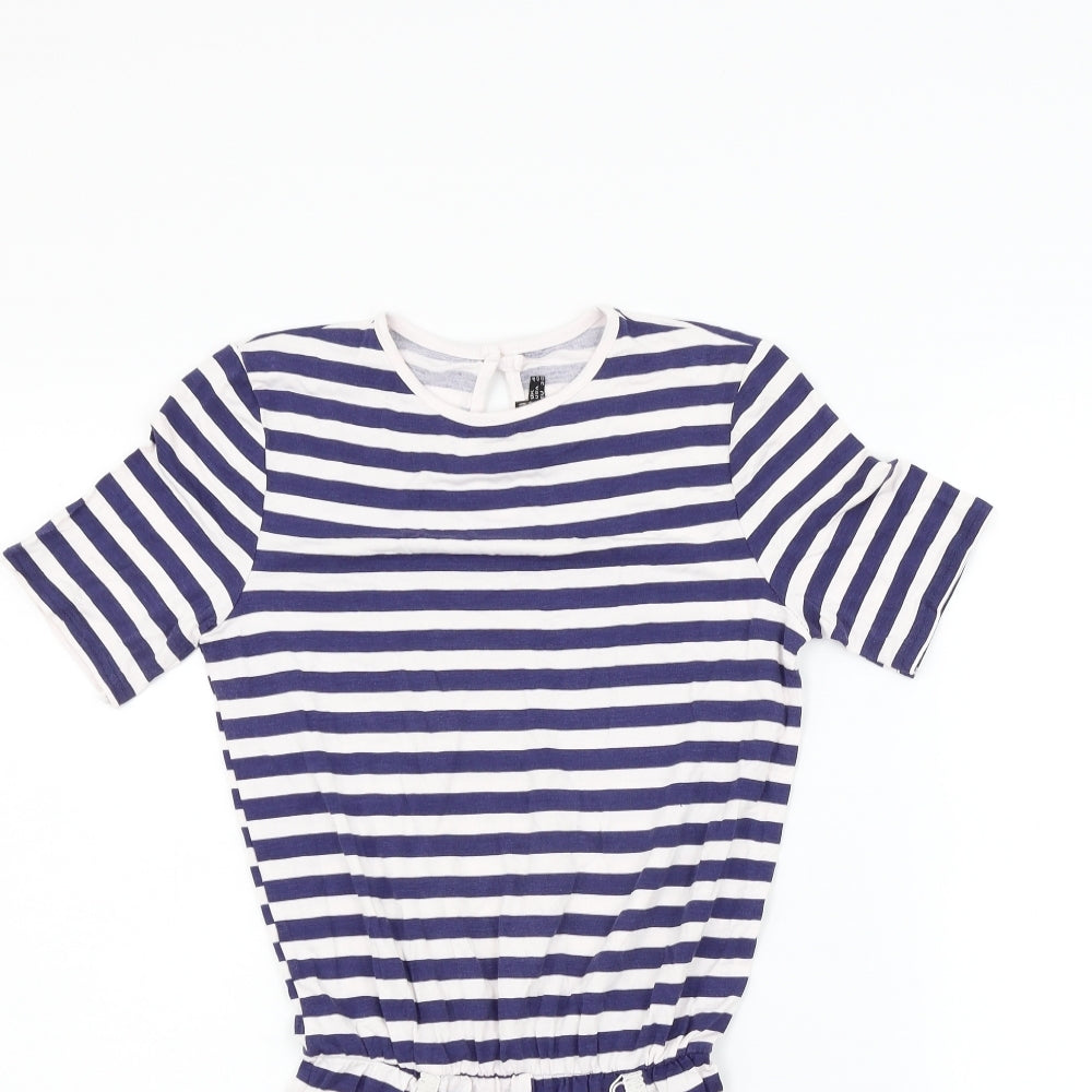 prety litle thing Womens Blue Striped  Jumpsuit One-Piece Size 4 L11 in