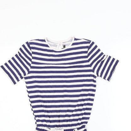 prety litle thing Womens Blue Striped  Jumpsuit One-Piece Size 4 L11 in
