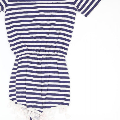 prety litle thing Womens Blue Striped  Jumpsuit One-Piece Size 4 L11 in