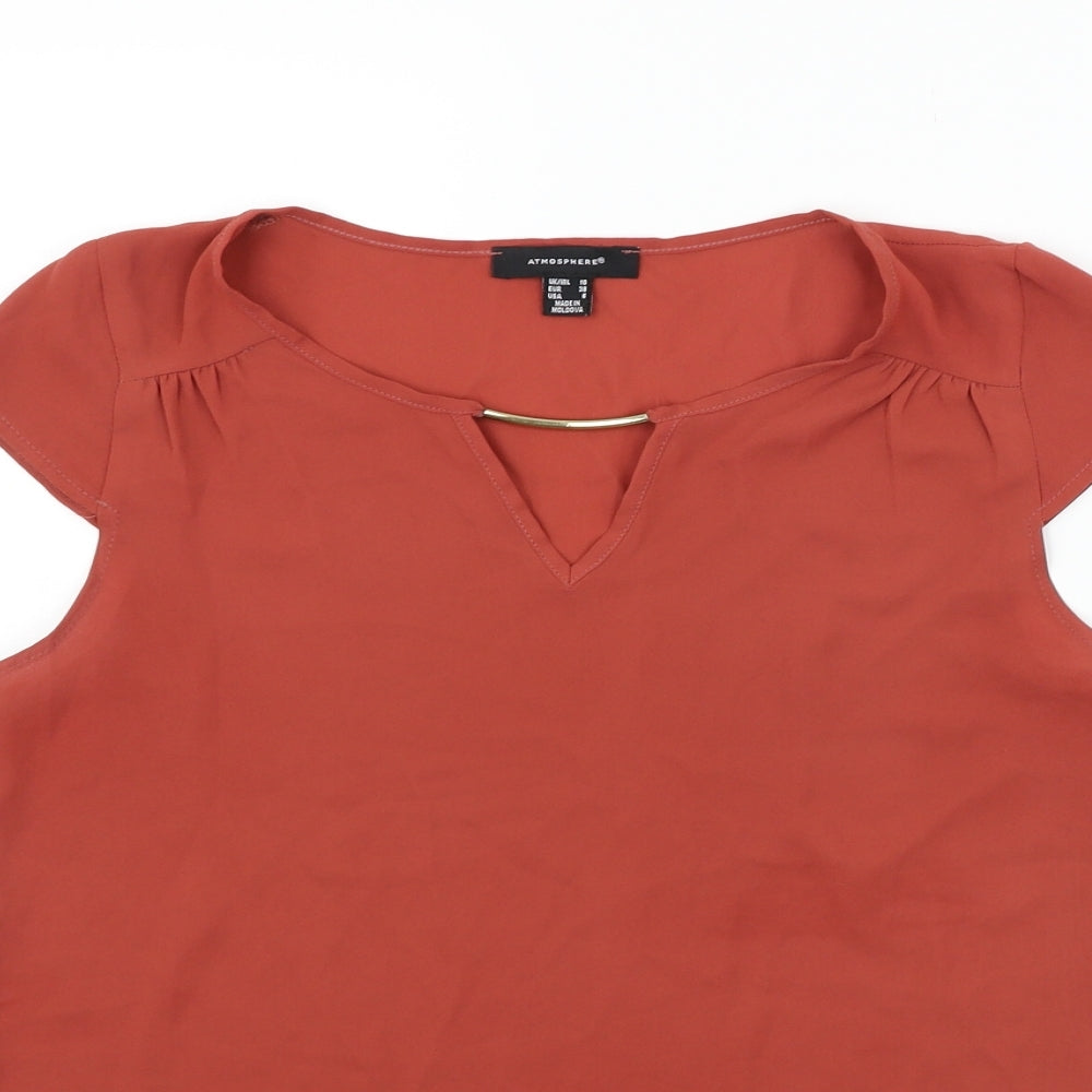 Atmosphere Womens Red   Basic Blouse Size 10