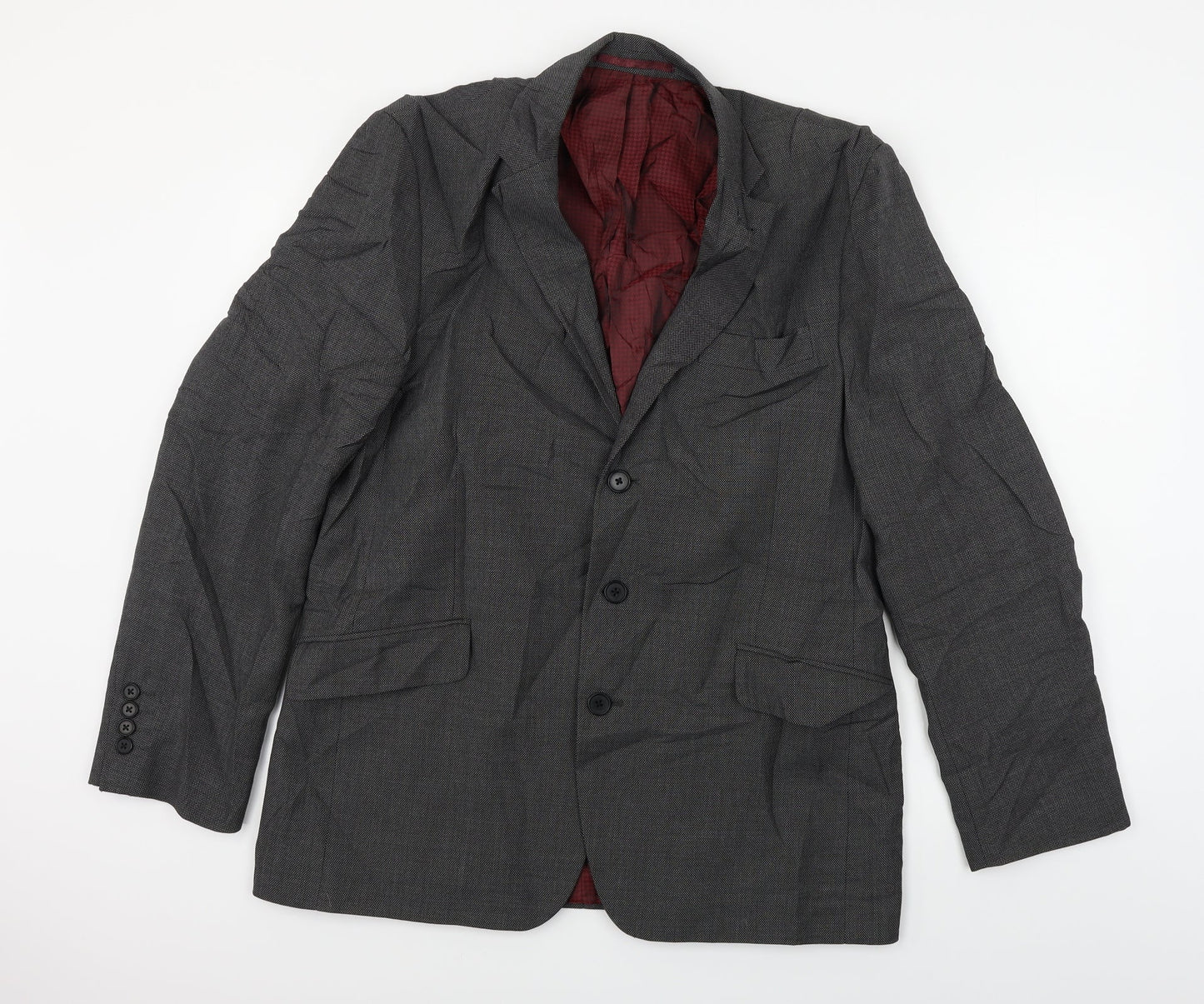 Mens UK Size 34 Preworn Regular Grey Suit Jacket