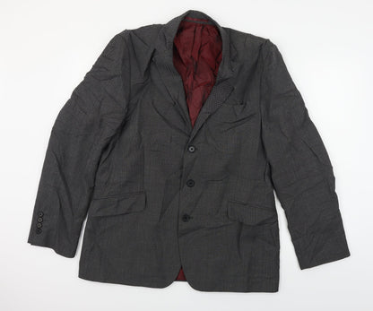 Mens UK Size 34 Preworn Regular Grey Suit Jacket
