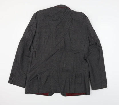 Mens UK Size 34 Preworn Regular Grey Suit Jacket
