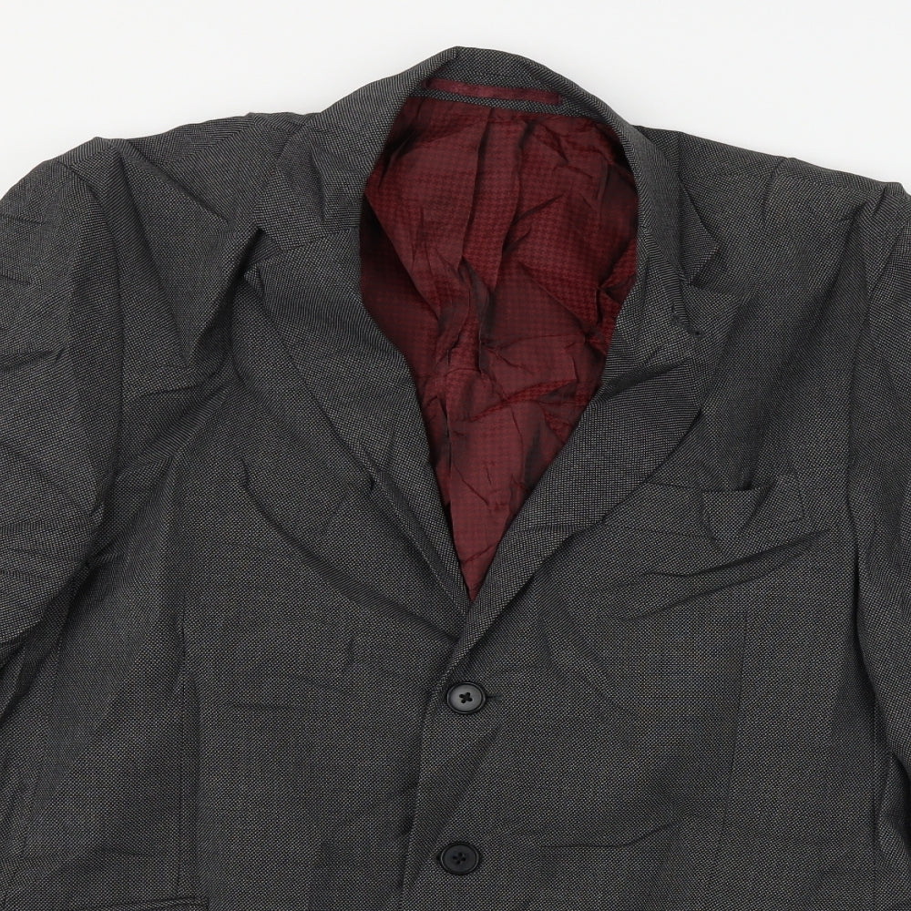 Mens UK Size 34 Preworn Regular Grey Suit Jacket