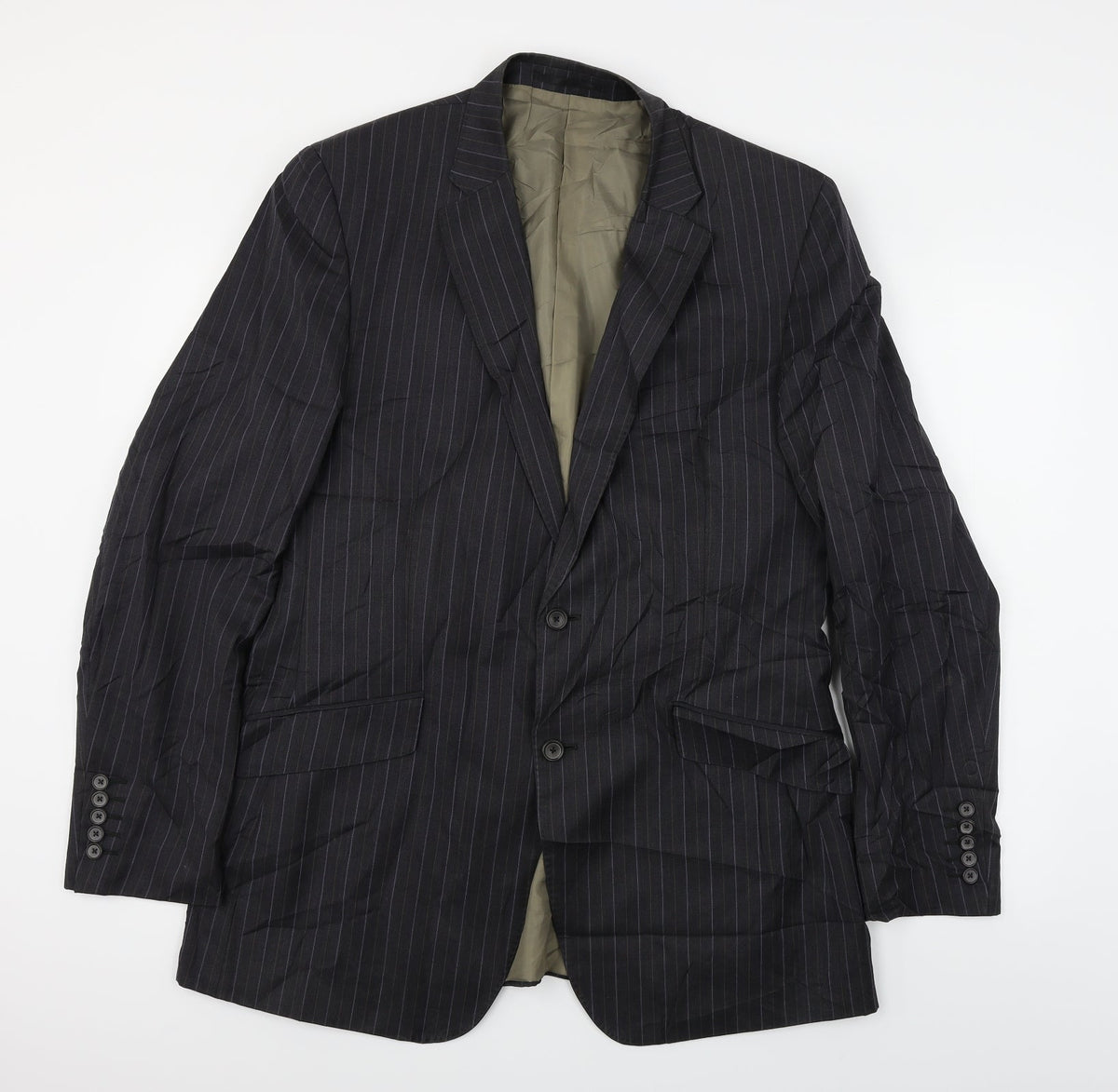 tom england Mens Black Striped  Jacket Blazer Size 42
