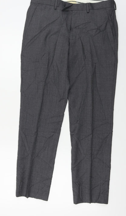 Womens UK Size 29 in Marks and Spencer Regular Fit  Grey Trousers