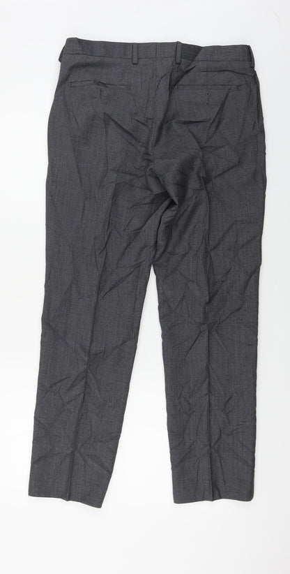 Womens UK Size 29 in Marks and Spencer Regular Fit  Grey Trousers
