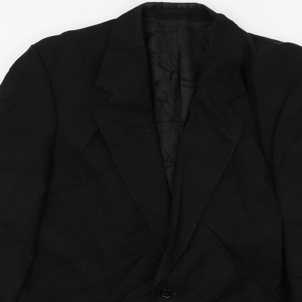 Mens UK Size L Preworn Regular Black Suit Jacket