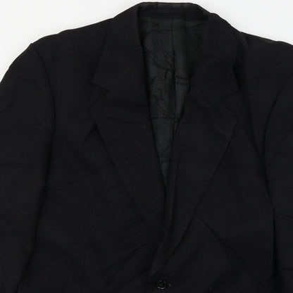 Mens UK Size L Preworn Regular Black Suit Jacket