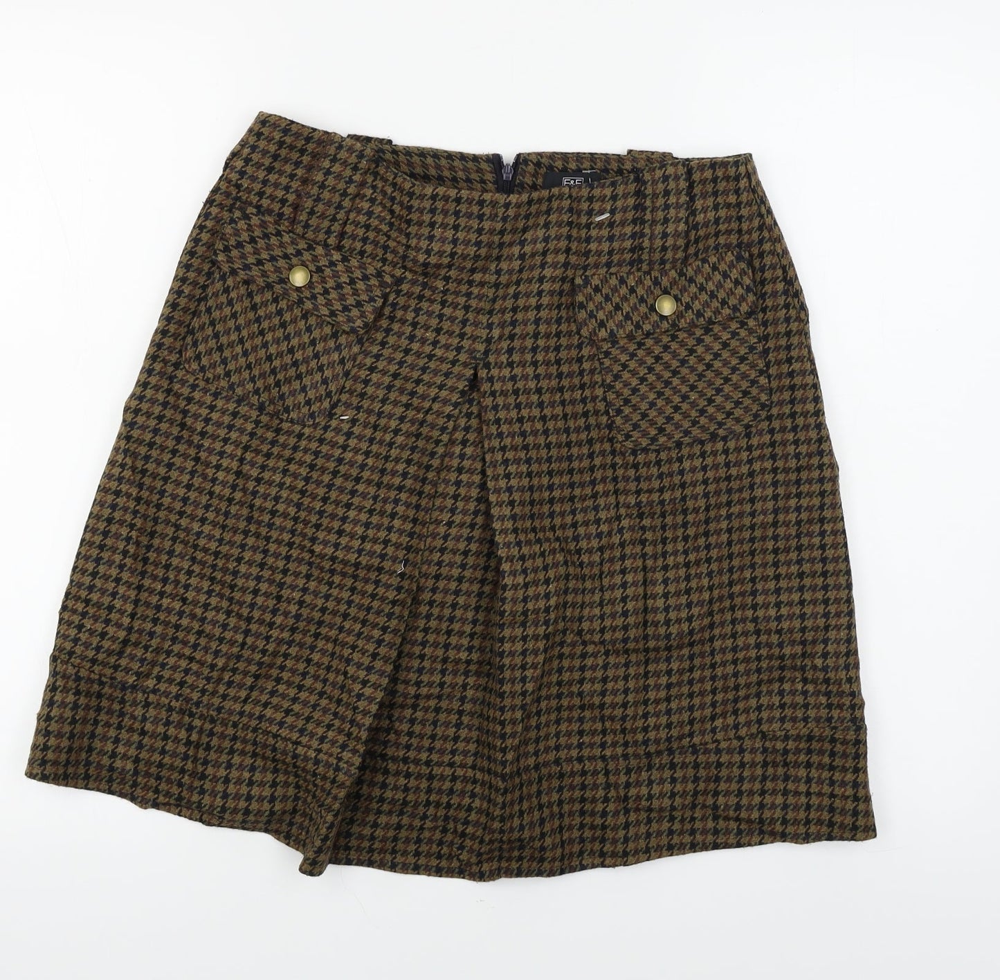 F&F  Womens Brown   A-Line Skirt Size 10