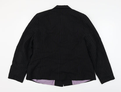 Preworn  Womens Black   Jacket Blazer Size 18