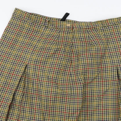 Equorian  Womens Beige Check  A-Line Skirt Size 32 in